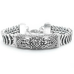 Bali Silver Tag Bracelet