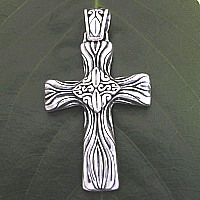 Silver cross pendant