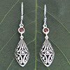 Hanging silver with gemstone Bali earring Hanging silver with gemstone Bali earring