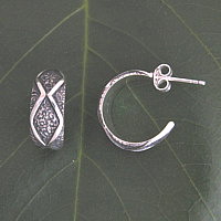 Silver cuff earring