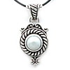 Silver and pearl pendant