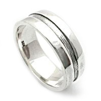 Modern silver ring