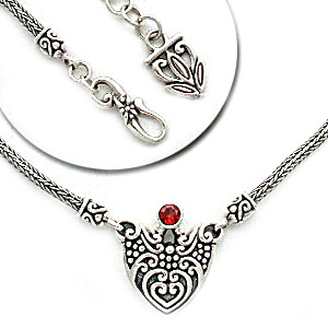 Bali motif silver necklaces
